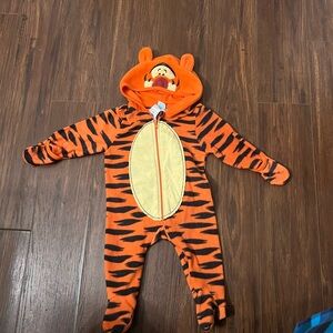 Disney Orange and Black Tiger Kids Footie